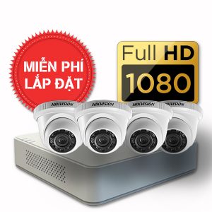Lắp đặt trọn gói 04 camera quan sát có dây Hikvision full HD
