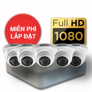 Lắp đặt trọn gói 05 camera quan sát có dây Hikvision full HD