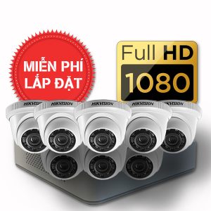 Lắp đặt trọn gói 08 camera quan sát có dây Hikvision full HD