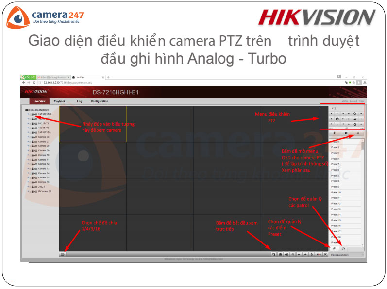 Hướng dẫn sử dụng camera quay quét Analog-Turbo Hikvision