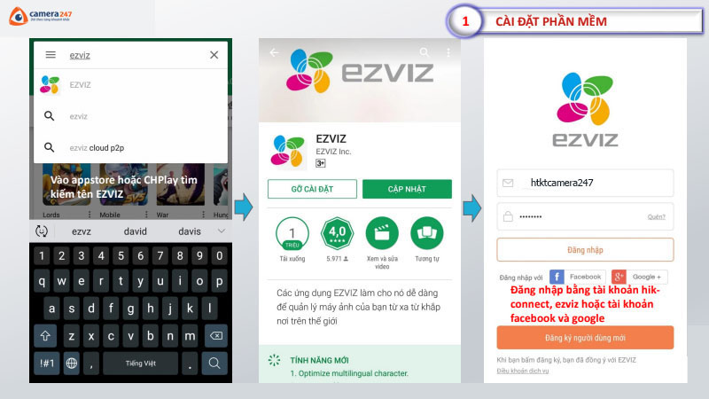 Hướng dẫn sử dụng ứng dụng EZVIZ trên di động