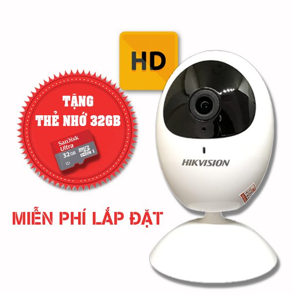 Lắp đặt trọn gói camera wifi hikvision chuẩn HD DS-2CVU01EFD-IW