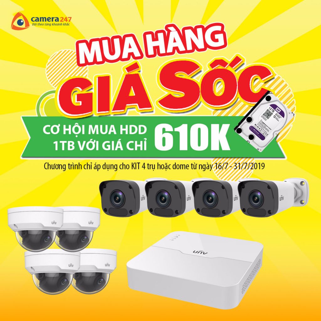 Mua bộ Kit Uniview - Sở hữu ổ cứng giá sốc